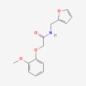 molecular formula C14H15NO4 B5536408 N-(2-furylmethyl)-2-(2-methoxyphenoxy)acetamide 