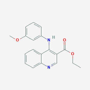 molecular formula C19H18N2O3 B5536430 ethyl 4-[(3-methoxyphenyl)amino]-3-quinolinecarboxylate 