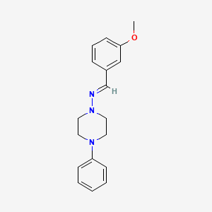N-(3-methoxybenzylidene)-4-phenyl-1-piperazinamine