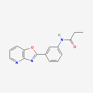 molecular formula C15H13N3O2 B5536453 N-(3-[1,3]恶唑并[4,5-b]吡啶-2-基苯基)丙酰胺 