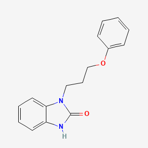 molecular formula C16H16N2O2 B5536470 1-(3-苯氧基丙基)-1,3-二氢-2H-苯并咪唑-2-酮 