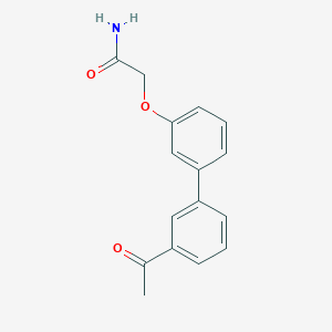 molecular formula C16H15NO3 B5536471 2-[(3'-acetylbiphenyl-3-yl)oxy]acetamide 