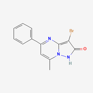 molecular formula C13H10BrN3O B5536490 3-溴-7-甲基-5-苯基吡唑并[1,5-a]嘧啶-2(1H)-酮 