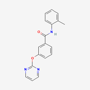 molecular formula C18H15N3O2 B5536548 N-(2-methylphenyl)-3-(2-pyrimidinyloxy)benzamide 