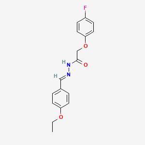 molecular formula C17H17FN2O3 B5536573 N'-(4-ethoxybenzylidene)-2-(4-fluorophenoxy)acetohydrazide 
