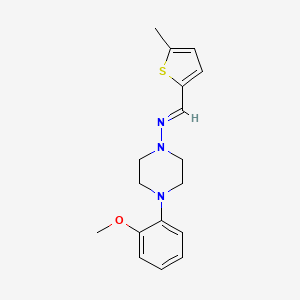 molecular formula C17H21N3OS B5536590 4-(2-甲氧基苯基)-N-[(5-甲基-2-噻吩基)亚甲基]-1-哌嗪胺 