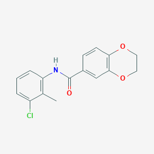 molecular formula C16H14ClNO3 B5536598 N-(3-氯-2-甲基苯基)-2,3-二氢-1,4-苯二氧杂环-6-甲酰胺 