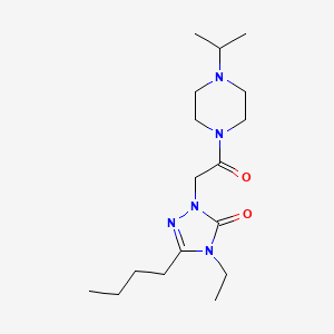 molecular formula C17H31N5O2 B5536613 5-butyl-4-ethyl-2-[2-(4-isopropyl-1-piperazinyl)-2-oxoethyl]-2,4-dihydro-3H-1,2,4-triazol-3-one 