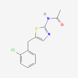molecular formula C12H11ClN2OS B5536638 N-[5-(2-chlorobenzyl)-1,3-thiazol-2-yl]acetamide 
