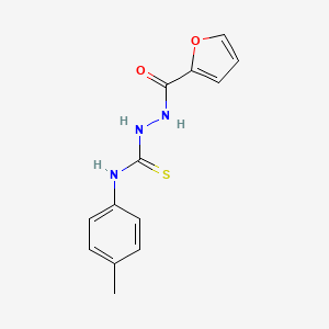 molecular formula C13H13N3O2S B5536688 2-(2-呋喃酰基)-N-(4-甲基苯基)肼基硫代氨基甲酰胺 