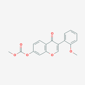 molecular formula C18H14O6 B5536689 3-(2-methoxyphenyl)-4-oxo-4H-chromen-7-yl methyl carbonate 
