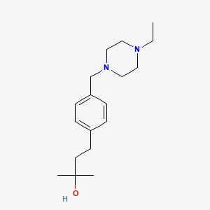molecular formula C18H30N2O B5536764 4-{4-[(4-ethyl-1-piperazinyl)methyl]phenyl}-2-methyl-2-butanol 