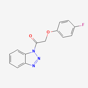 molecular formula C14H10FN3O2 B5536784 1-[(4-氟苯氧基)乙酰基]-1H-1,2,3-苯并三唑 