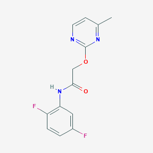 molecular formula C13H11F2N3O2 B5536796 N-(2,5-difluorophenyl)-2-[(4-methyl-2-pyrimidinyl)oxy]acetamide 