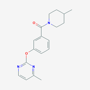 molecular formula C18H21N3O2 B5536829 4-甲基-2-{3-[(4-甲基-1-哌啶基)羰基]苯氧基}嘧啶 