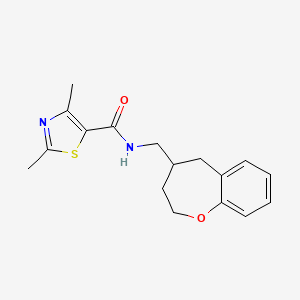 molecular formula C17H20N2O2S B5536840 2,4-dimethyl-N-(2,3,4,5-tetrahydro-1-benzoxepin-4-ylmethyl)-1,3-thiazole-5-carboxamide 