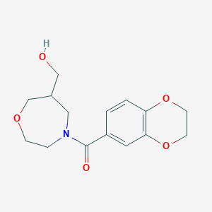 molecular formula C15H19NO5 B5536844 [4-(2,3-二氢-1,4-苯并二氧杂环-6-基羰基)-1,4-恶二杂环-6-基]甲醇 