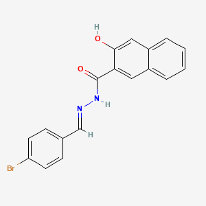 molecular formula C18H13BrN2O2 B5536881 N'-(4-bromobenzylidene)-3-hydroxy-2-naphthohydrazide 