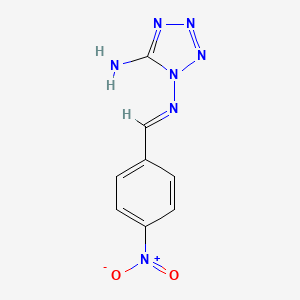 molecular formula C8H7N7O2 B5536896 N~1~-(4-硝基亚苄基)-1H-四唑-1,5-二胺 