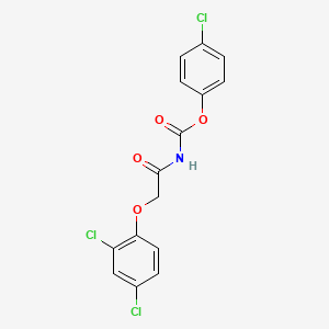 molecular formula C15H10Cl3NO4 B5536935 4-chlorophenyl [(2,4-dichlorophenoxy)acetyl]carbamate 
