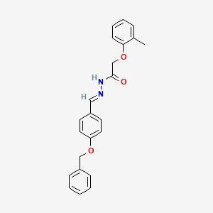 molecular formula C23H22N2O3 B5537021 N'-[4-(苄氧基)亚苄基]-2-(2-甲基苯氧基)乙酰肼 CAS No. 303086-48-8