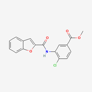 molecular formula C17H12ClNO4 B5537028 methyl 3-[(1-benzofuran-2-ylcarbonyl)amino]-4-chlorobenzoate 