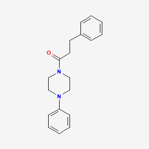 molecular formula C19H22N2O B5537083 1-phenyl-4-(3-phenylpropanoyl)piperazine 