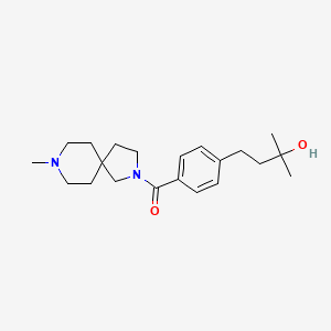 molecular formula C21H32N2O2 B5537092 2-甲基-4-{4-[(8-甲基-2,8-二氮杂螺[4.5]癸-2-基)羰基]苯基}-2-丁醇 