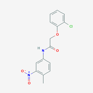 molecular formula C15H13ClN2O4 B5537113 2-(2-氯苯氧基)-N-(4-甲基-3-硝基苯基)乙酰胺 