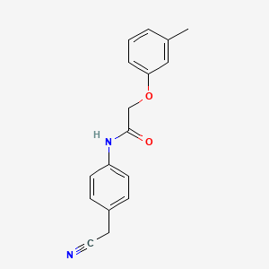 molecular formula C17H16N2O2 B5537114 N-[4-(氰基甲基)苯基]-2-(3-甲基苯氧基)乙酰胺 