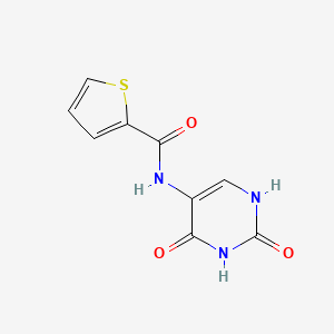 molecular formula C9H7N3O3S B5537116 N-(2,4-dioxo-1,2,3,4-tetrahydro-5-pyrimidinyl)-2-thiophenecarboxamide 