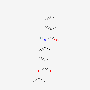 molecular formula C18H19NO3 B5537200 isopropyl 4-[(4-methylbenzoyl)amino]benzoate 
