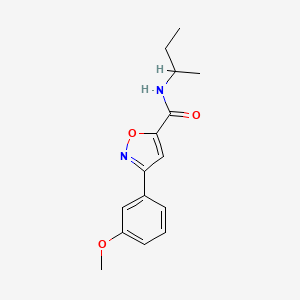 molecular formula C15H18N2O3 B5537231 N-(仲丁基)-3-(3-甲氧基苯基)-5-异恶唑甲酰胺 