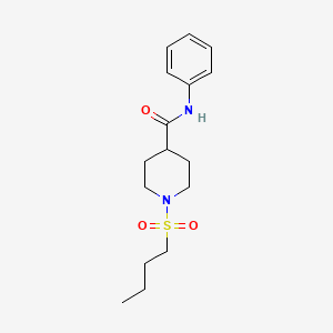 molecular formula C16H24N2O3S B5537280 1-(butylsulfonyl)-N-phenyl-4-piperidinecarboxamide 