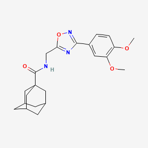molecular formula C22H27N3O4 B5537366 N-[[3-(3,4-二甲氧基苯基)-1,2,4-恶二唑-5-基]甲基]-1-金刚烷甲酰胺 