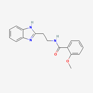 molecular formula C17H17N3O2 B5537416 N-[2-(1H-benzimidazol-2-yl)ethyl]-2-methoxybenzamide 