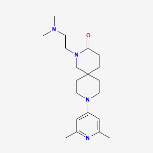 molecular formula C20H32N4O B5537430 2-[2-(二甲氨基)乙基]-9-(2,6-二甲基吡啶-4-基)-2,9-二氮杂螺[5.5]十一烷-3-酮 