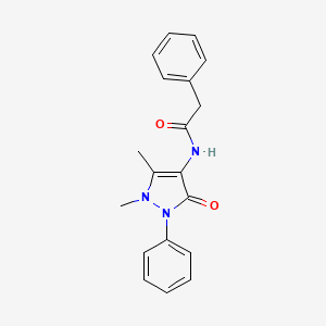 molecular formula C19H19N3O2 B5537432 N-(1,5-dimethyl-3-oxo-2-phenyl-2,3-dihydro-1H-pyrazol-4-yl)-2-phenylacetamide 