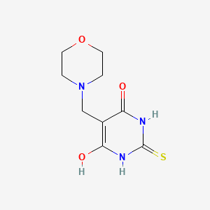 molecular formula C9H13N3O3S B5537521 6-hydroxy-5-(4-morpholinylmethyl)-2-thioxo-2,3-dihydro-4(1H)-pyrimidinone 
