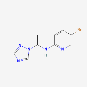 molecular formula C9H10BrN5 B5537561 5-溴-N-[1-(1H-1,2,4-三唑-1-基)乙基]-2-吡啶胺 