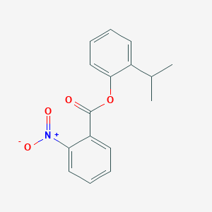 molecular formula C16H15NO4 B5537571 2-isopropylphenyl 2-nitrobenzoate 