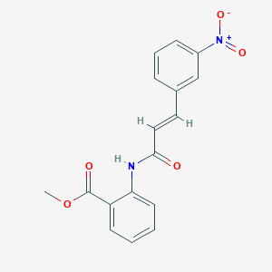 molecular formula C17H14N2O5 B5537610 2-[{[3-(3-硝基苯基)丙烯酰]氨基}甲基]苯甲酸甲酯 