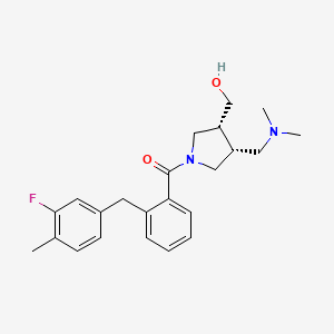 {(3R*,4R*)-4-[(dimethylamino)methyl]-1-[2-(3-fluoro-4-methylbenzyl)benzoyl]pyrrolidin-3-yl}methanol