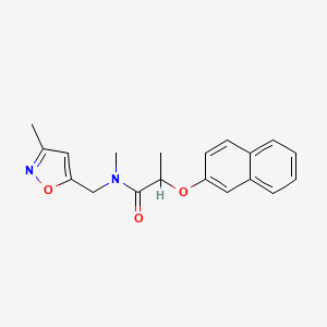 molecular formula C19H20N2O3 B5537657 N-甲基-N-[(3-甲基-5-异恶唑基)甲基]-2-(2-萘氧基)丙酰胺 