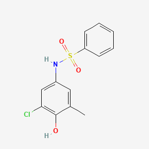 molecular formula C13H12ClNO3S B5537665 N-(3-氯-4-羟基-5-甲基苯基)苯磺酰胺 
