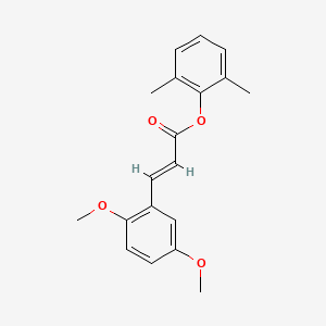 molecular formula C19H20O4 B5537672 2,6-二甲基苯基 3-(2,5-二甲氧基苯基)丙烯酸酯 