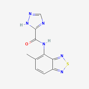 molecular formula C10H8N6OS B5537689 N-(5-methyl-2,1,3-benzothiadiazol-4-yl)-1H-1,2,4-triazole-3-carboxamide 