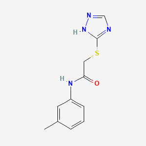 molecular formula C11H12N4OS B5537702 N-(3-methylphenyl)-2-(4H-1,2,4-triazol-3-ylthio)acetamide CAS No. 6054-53-1