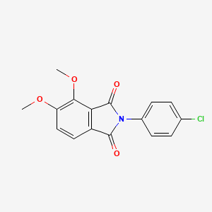 molecular formula C16H12ClNO4 B5537769 2-(4-chlorophenyl)-4,5-dimethoxy-1H-isoindole-1,3(2H)-dione 