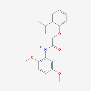 molecular formula C19H23NO4 B5537799 N-(2,5-dimethoxyphenyl)-2-(2-isopropylphenoxy)acetamide 